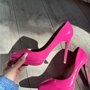 Vibrant Pink Stiletto Heels